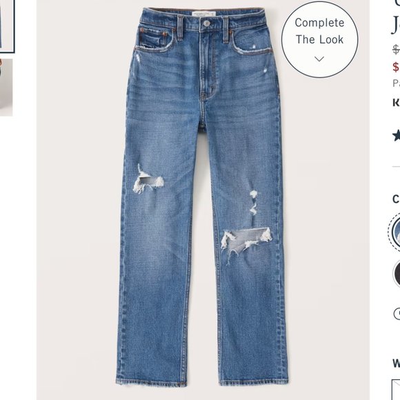Abercrombie & Fitch Ultra High Rise Ankle Straight Jean - 32 - Picture 1 of 14